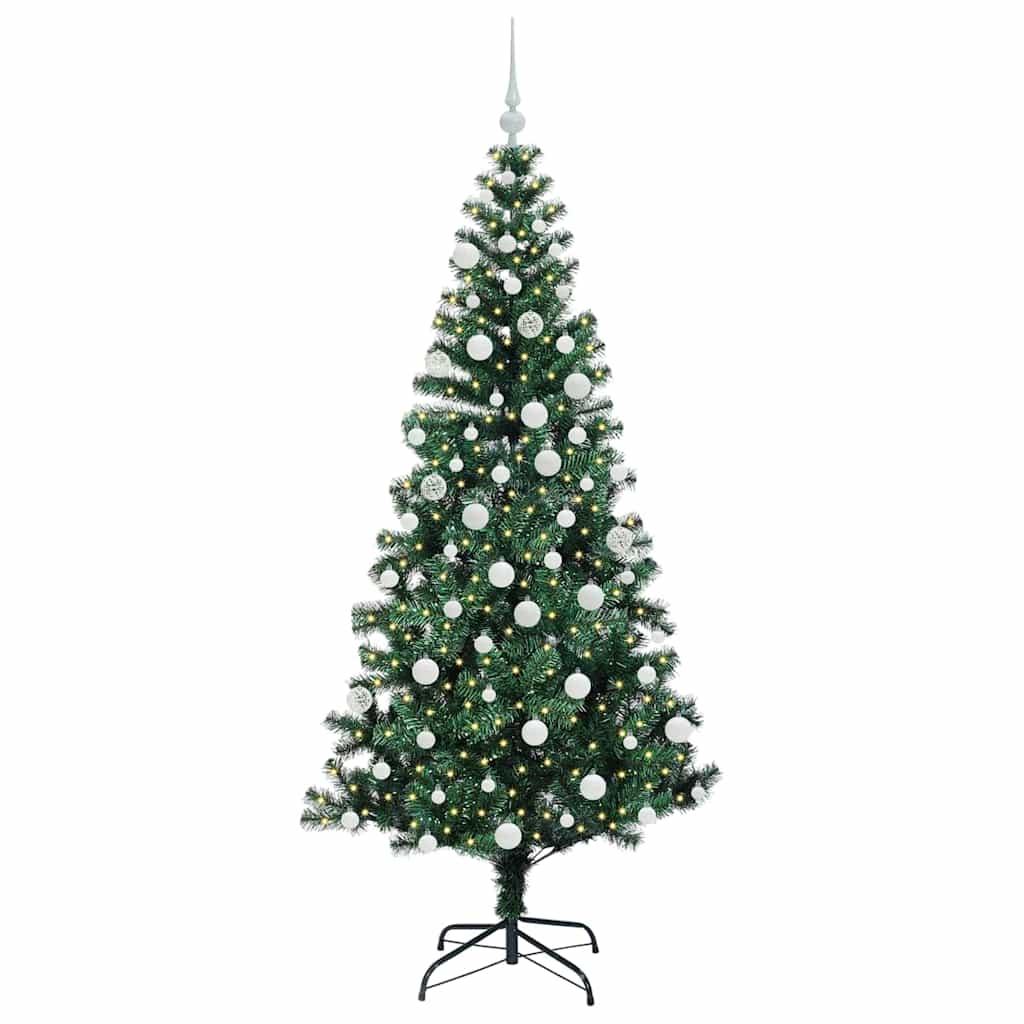 Mākslīgā Ziemassvētku eglīte ar lampiņām, zaļa, 180 cm