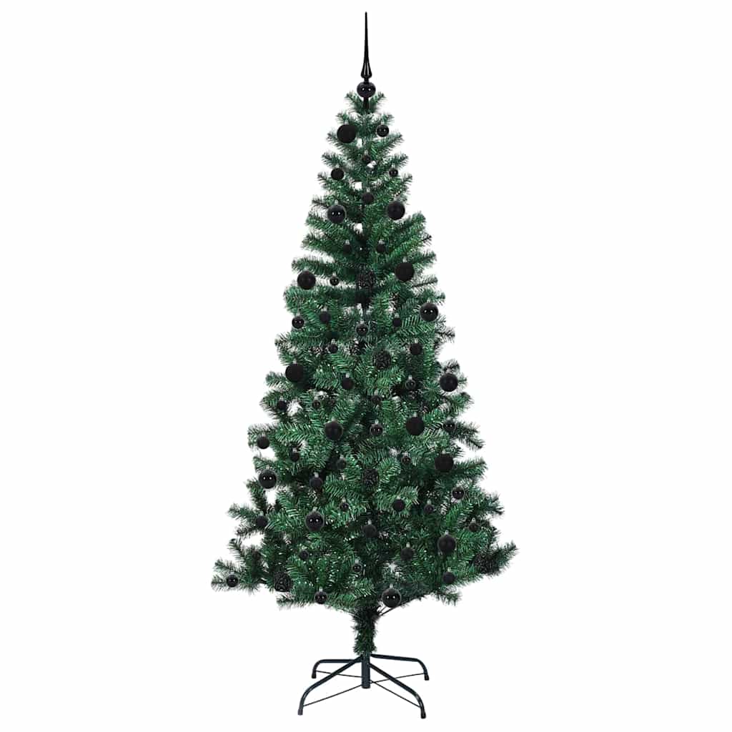 Artificial Pre-Lit Christmas Tree CROWN SHINE, Green 210 cm.