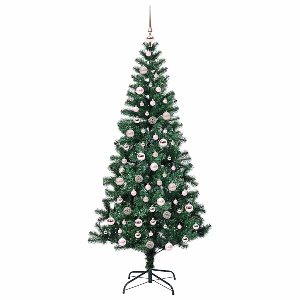Dirbtinė prieššventinė eglutė CROWN SHINE, su šviesomis Žalia 210 cm.