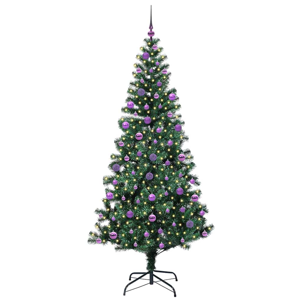 Mākslīgā pirmsvētku eglīte CROWN SHINE, ar gaismām Zaļa 210 cm.