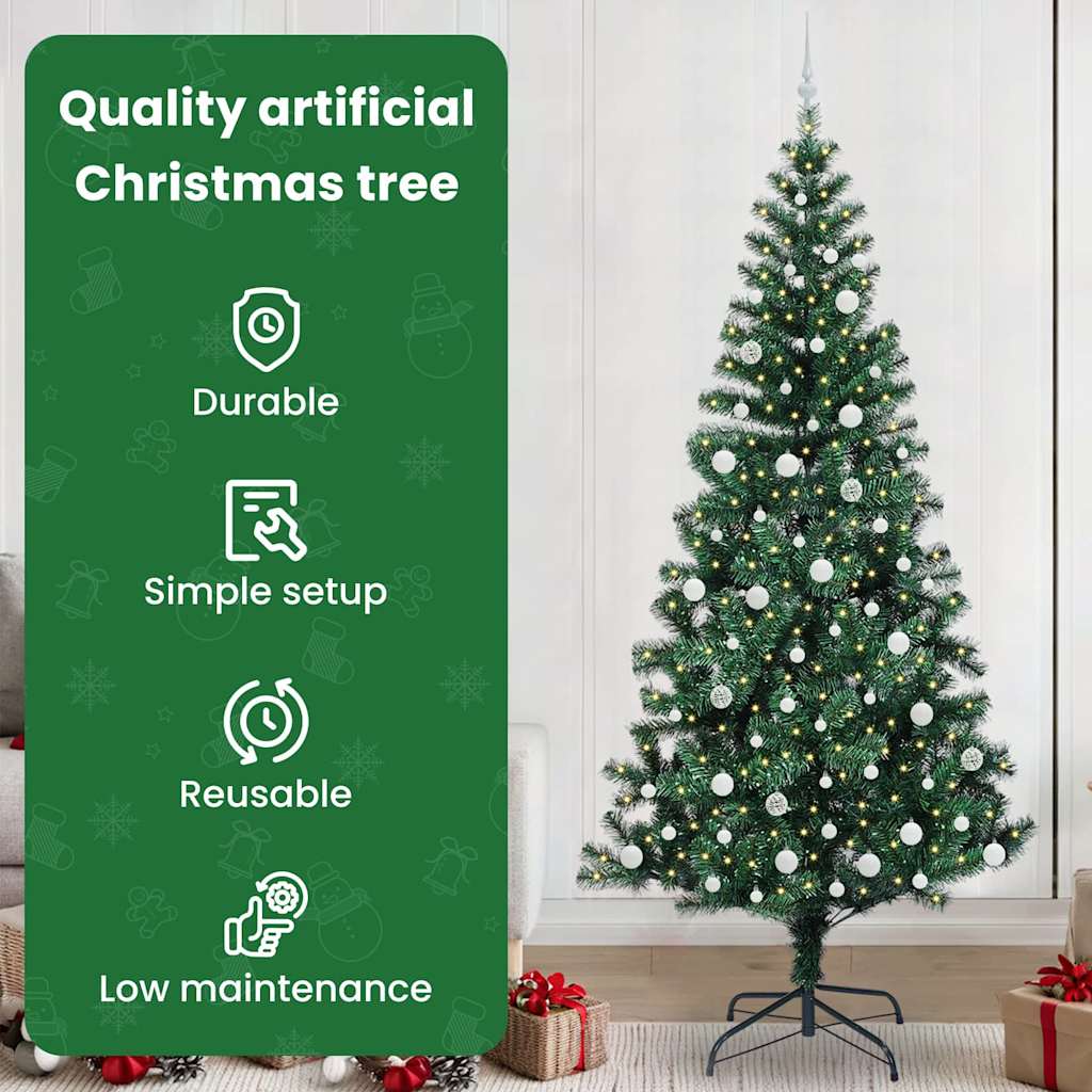 Artificial Pre-Lit Christmas Tree Green 240 cm