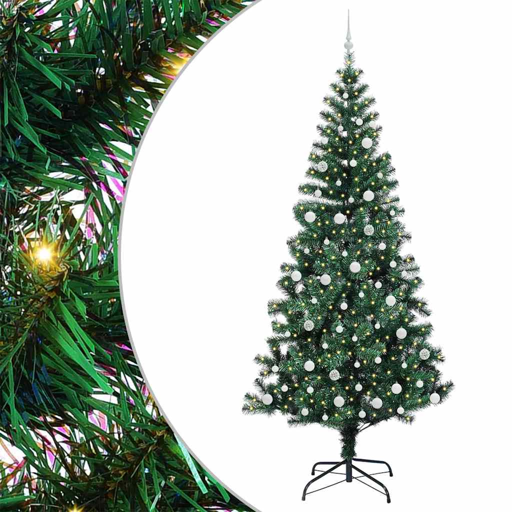 Artificial Pre-Lit Christmas Tree Green 240 cm