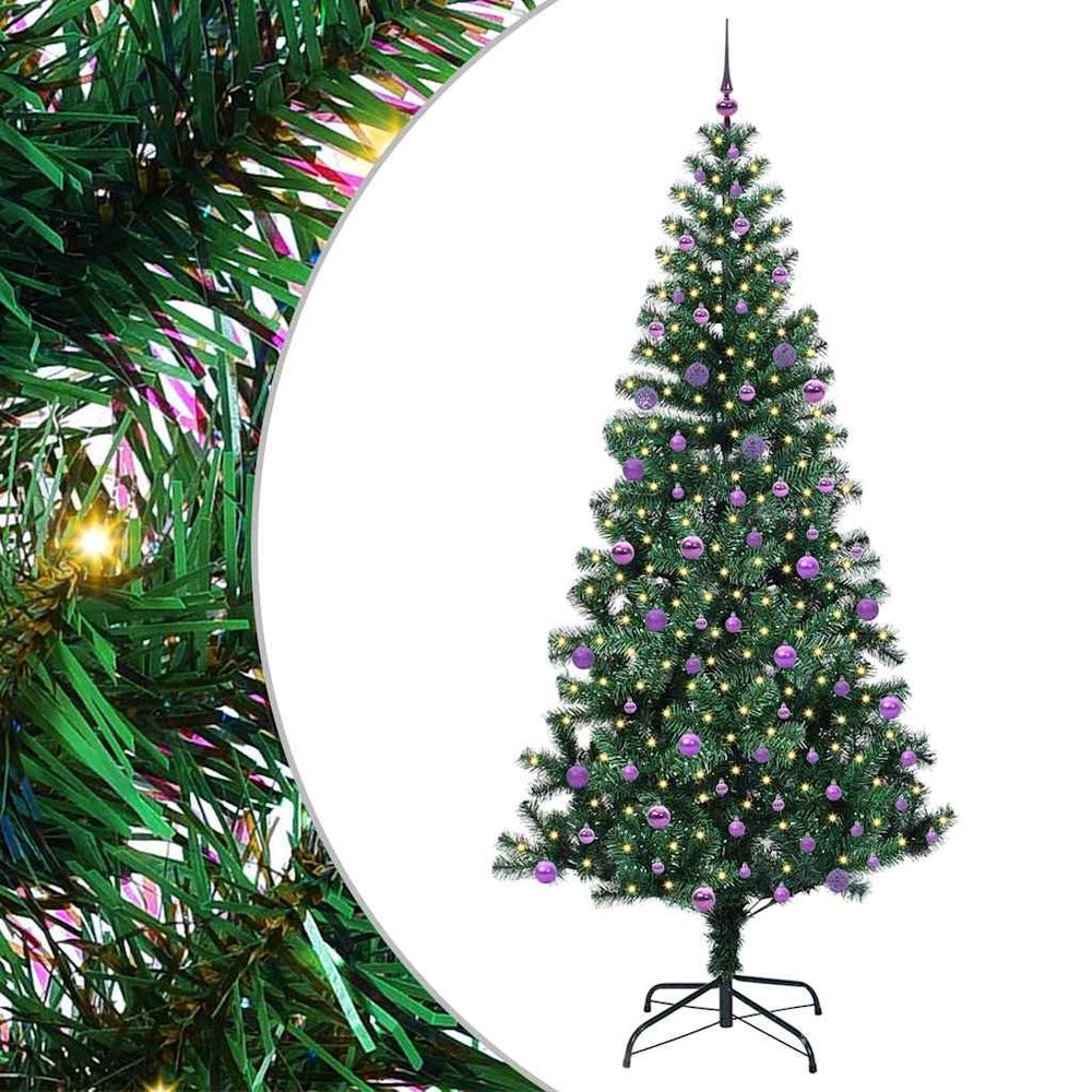 Artificial pre-lit Christmas tree WINTER MEADOW, Green 240 cm.