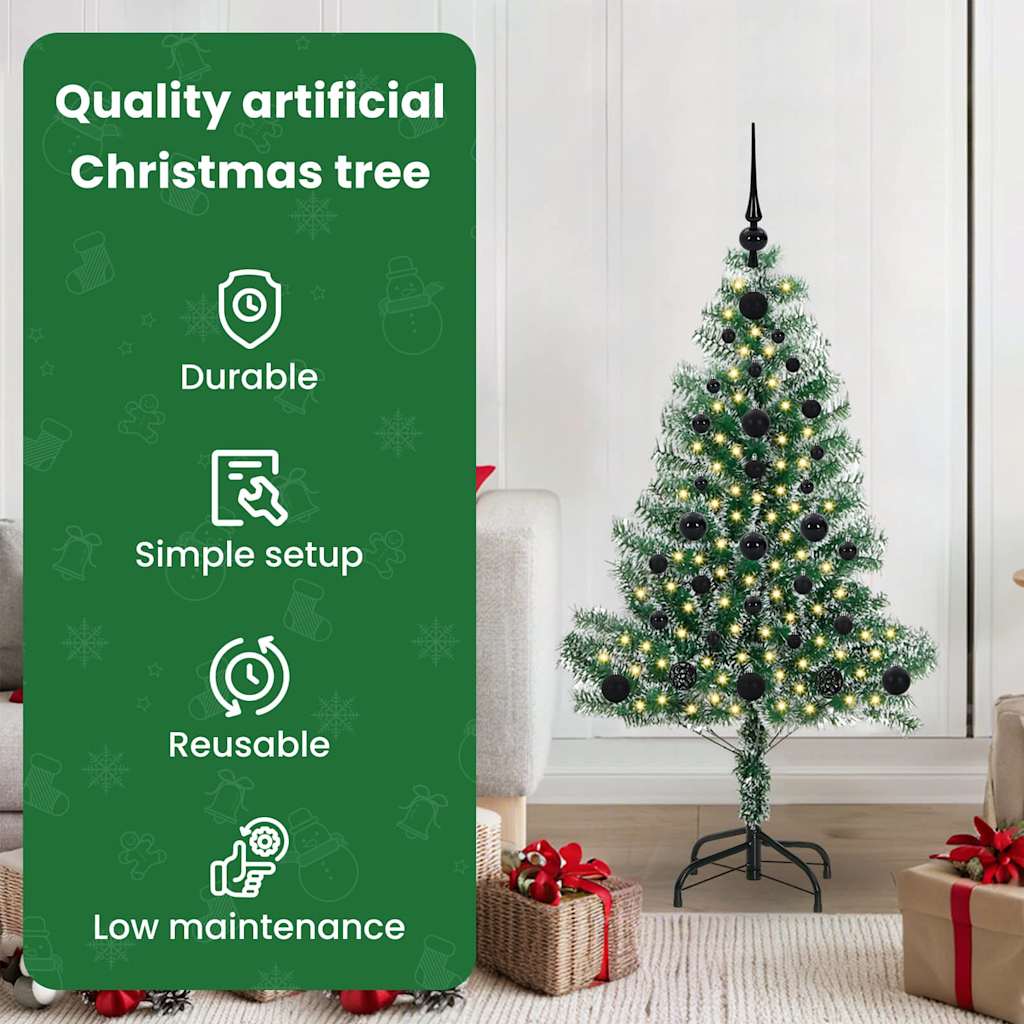 Dirbtinė Kalėdų Eglė Su Sniegu ir LED Šviesa su 150 LED 120 cm