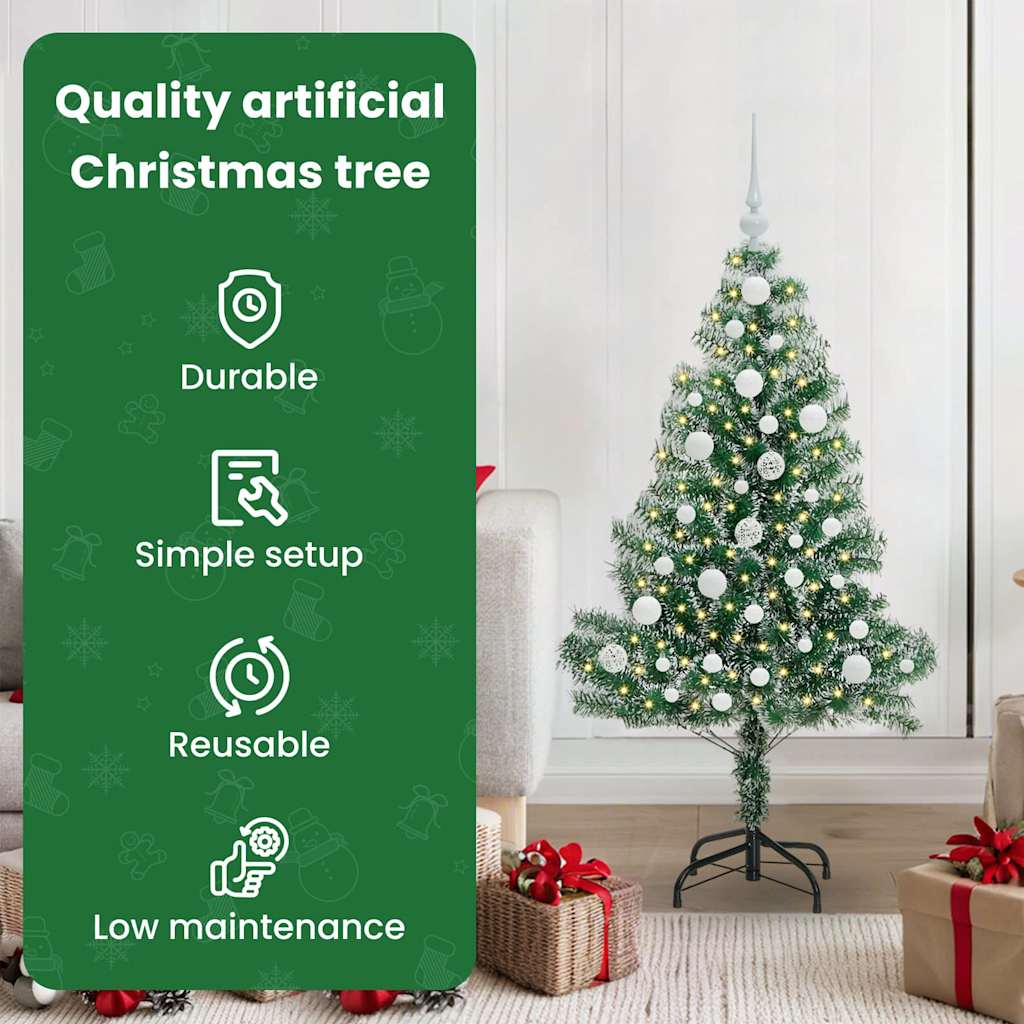 Dirbtinė Kalėdų Eglė Su Sniegu ir LED Šviesa su 150 LED 120 cm