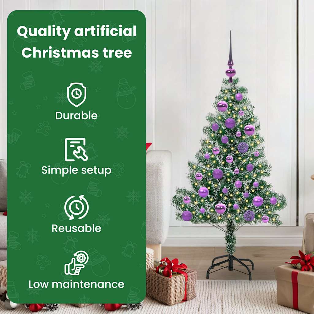 Dirbtinė Kalėdų Eglė Su Sniegu ir LED Šviesa su 150 LED 120 cm