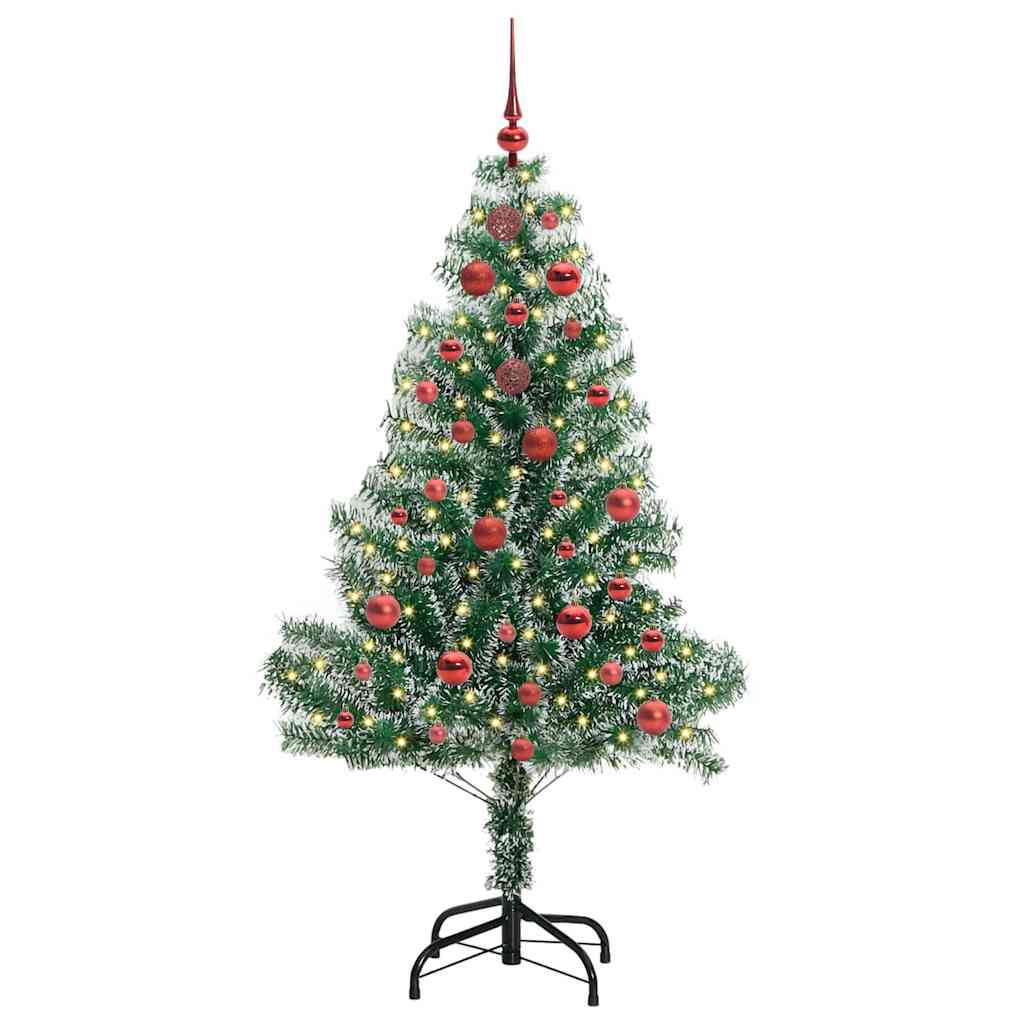 Mākslīgā Ziemassvētku eglīte ar sniegu un LED gaismu ar 150 LED 150 cm