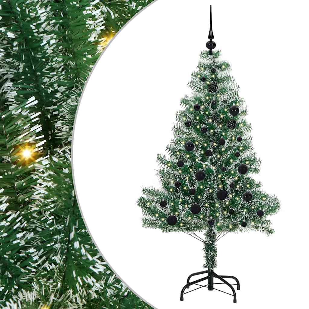 Mākslīgā Ziemassvētku eglīte ar sniegu un LED gaismu ar 150 LED 150 cm