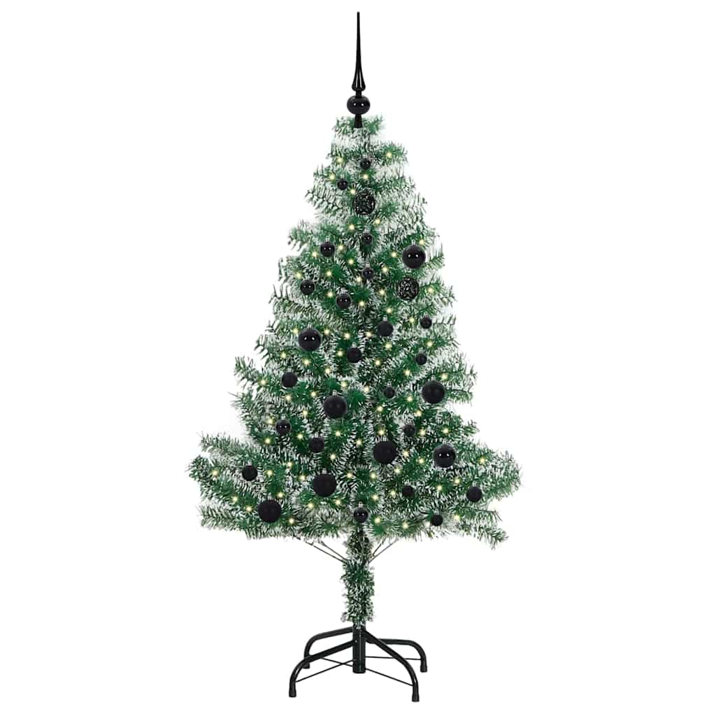 Mākslīgā Ziemassvētku eglīte ar sniegu un LED gaismu ar 150 LED 150 cm