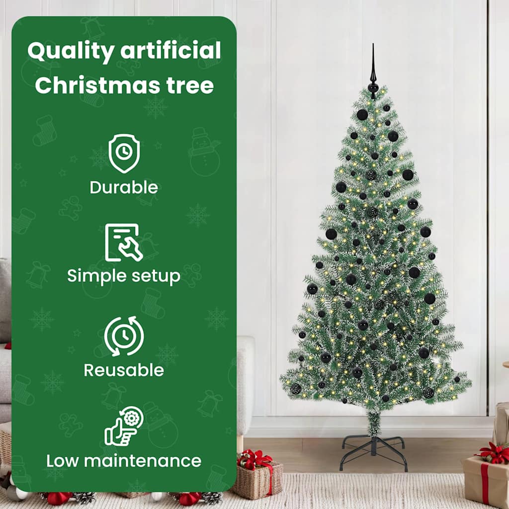Dirbtinė Kalėdų Eglė SNOW NORDIC, Su Sniegu ir LED Šviesa su 300 LED 210 cm.
