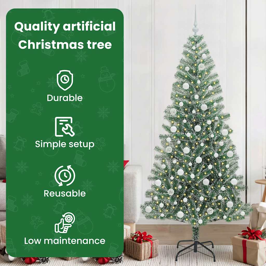 Dirbtinė Kalėdų Eglė Su Sniegu ir LED Šviesa su 300 LED 210 cm