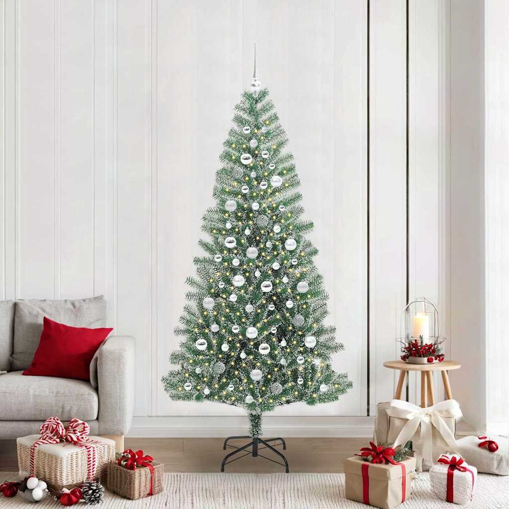 Dirbtinė Kalėdų Eglė Su Sniegu ir LED Šviesa su 300 LED 210 cm