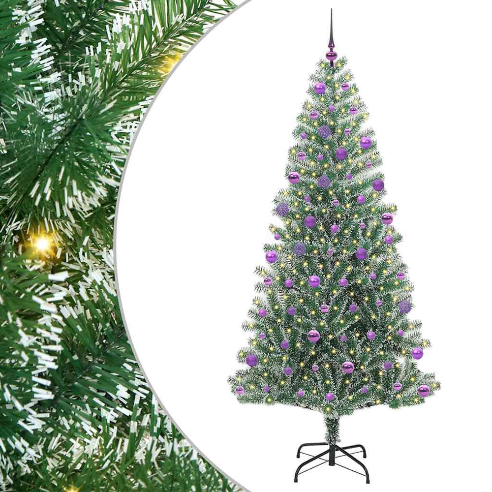 Artificial Christmas Tree SNOW NORDIC, With Snow and LED Light with 300 LEDs 210 cm.