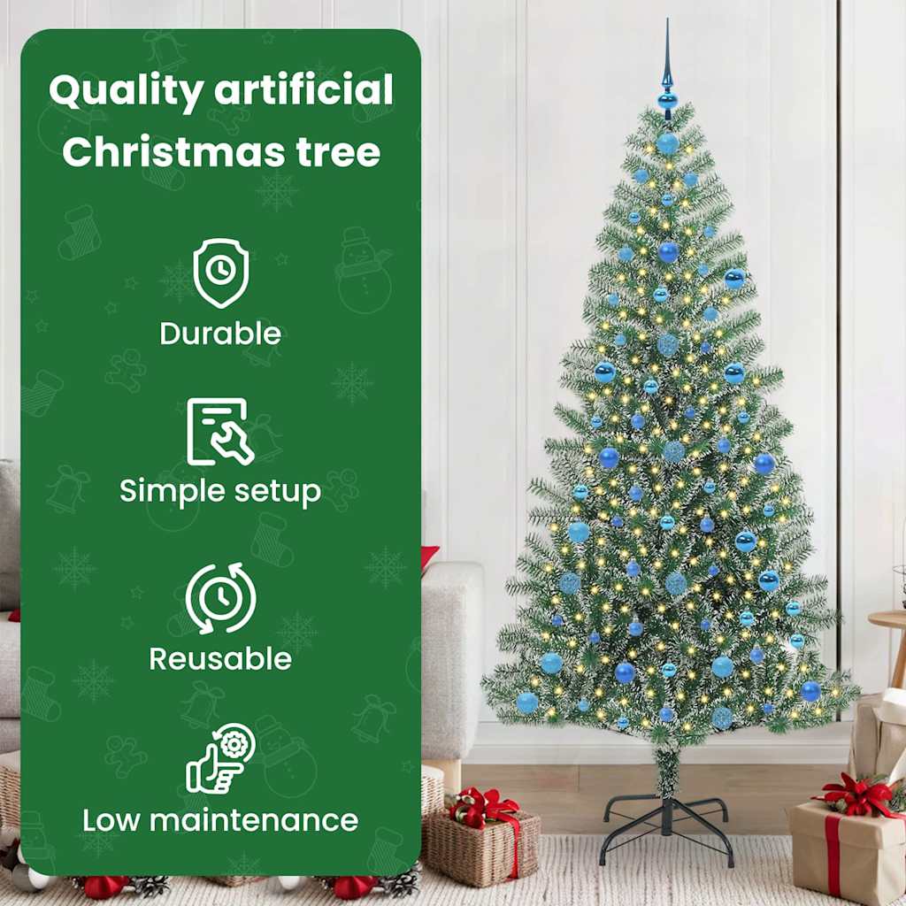 Dirbtinė Kalėdų Eglė SNOW NORDIC, Su Sniegu ir LED Šviesa su 300 LED 210 cm.