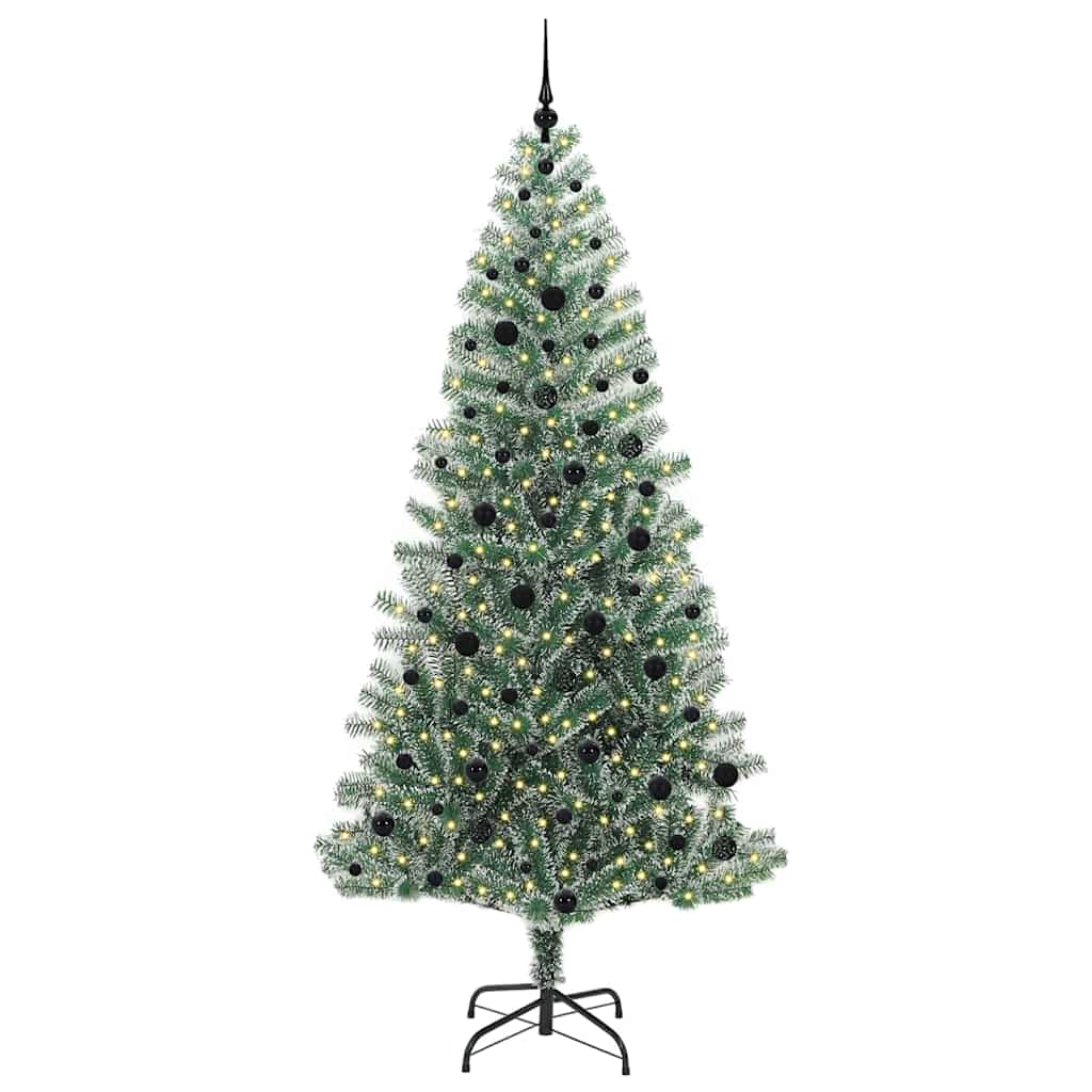 Mākslīgā Ziemassvētku eglīte HOLLOW STAR, ar sniegu un LED apgaismojumu ar 300 LED, 240 cm.