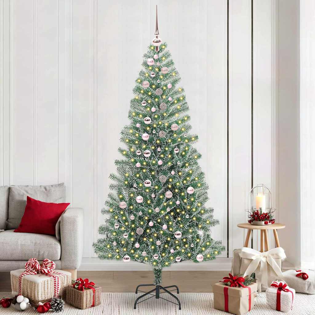 Dirbtinė Kalėdų Eglė HOLLOW STAR, Su Sniegu ir LED Šviesa su 300 LED 240 cm.