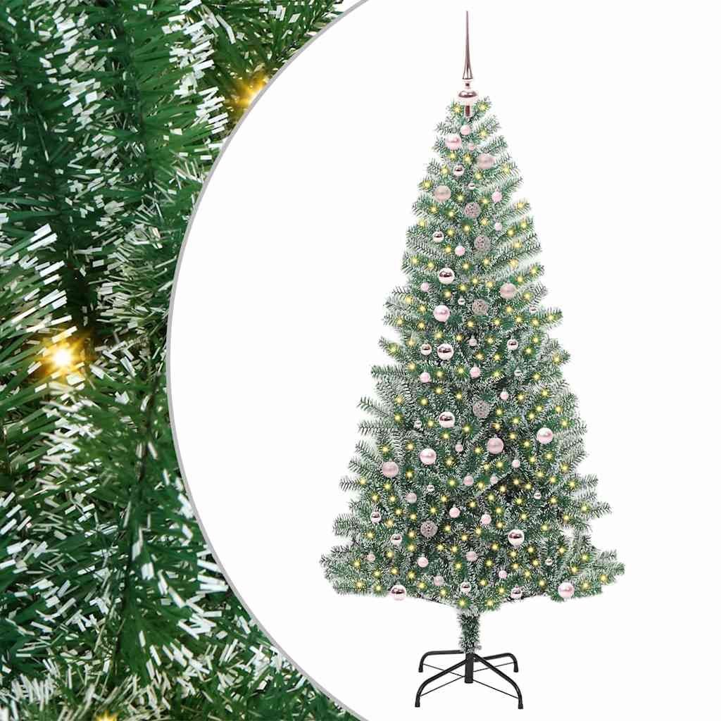 Dirbtinė Kalėdų Eglė HOLLOW STAR, Su Sniegu ir LED Šviesa su 300 LED 240 cm.