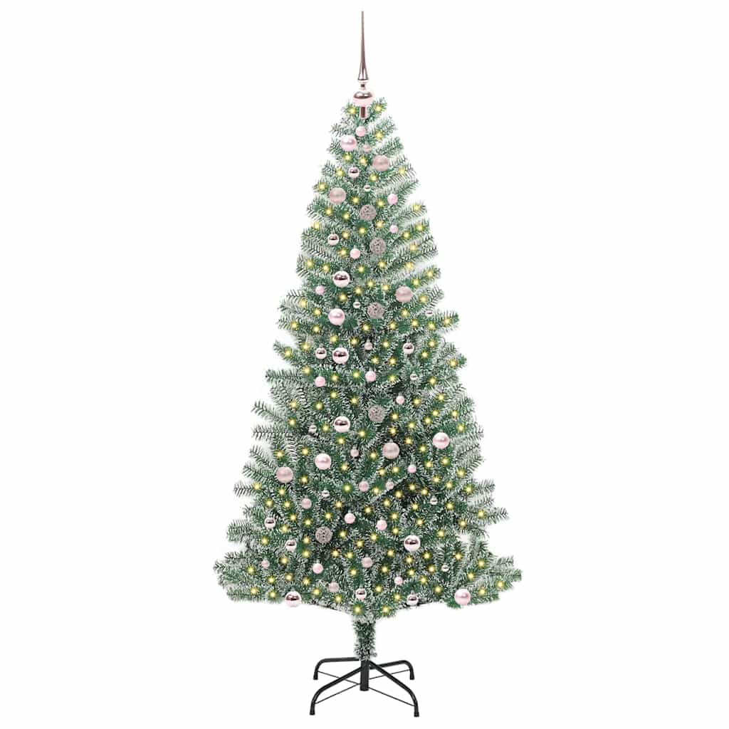 Dirbtinė Kalėdų Eglė HOLLOW STAR, Su Sniegu ir LED Šviesa su 300 LED 240 cm.
