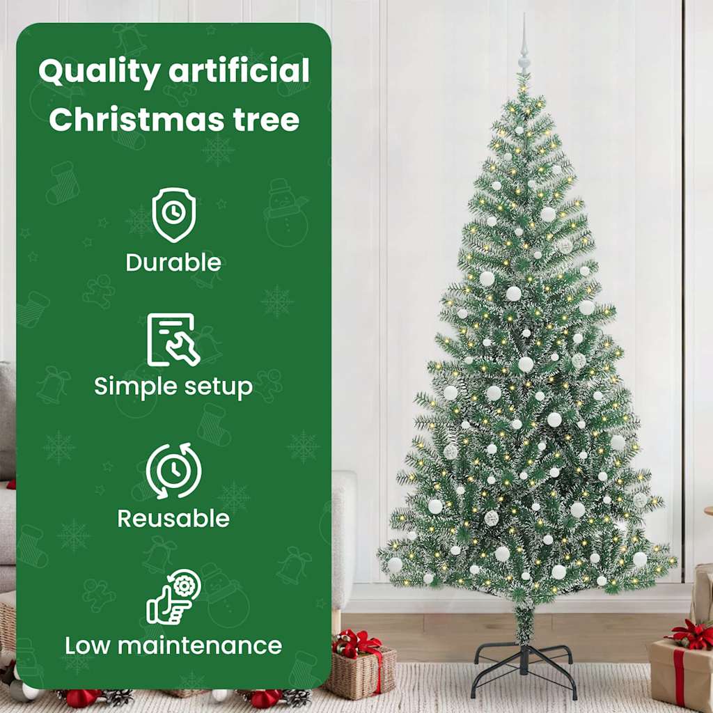 Dirbtinė Kalėdų Eglė Su Sniegu ir LED Šviesa su 300 LED 240 cm