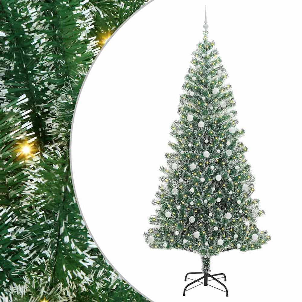 Artificial Christmas Tree with Snow and LED Light with 300 LEDs 240 cm