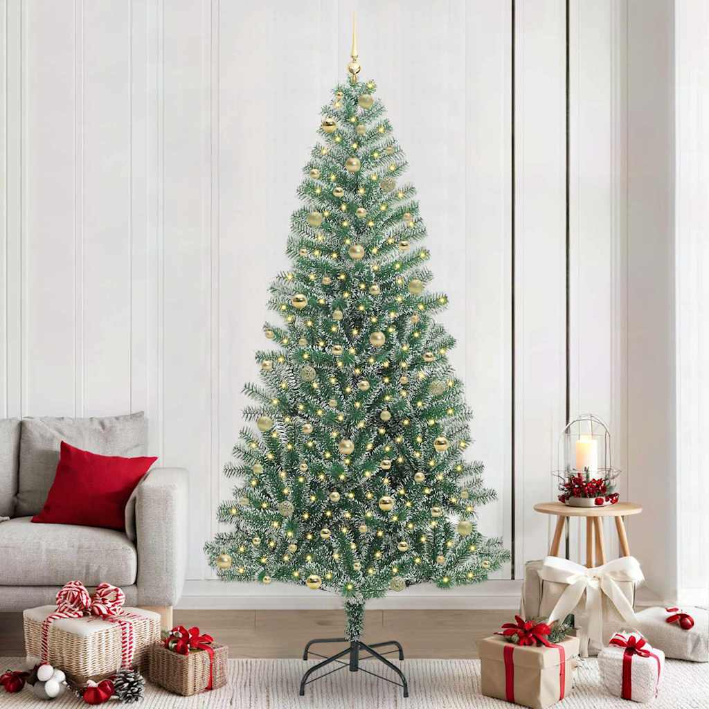 Dirbtinė Kalėdų Eglė Su Sniegu ir LED Šviesa su 300 LED 240 cm
