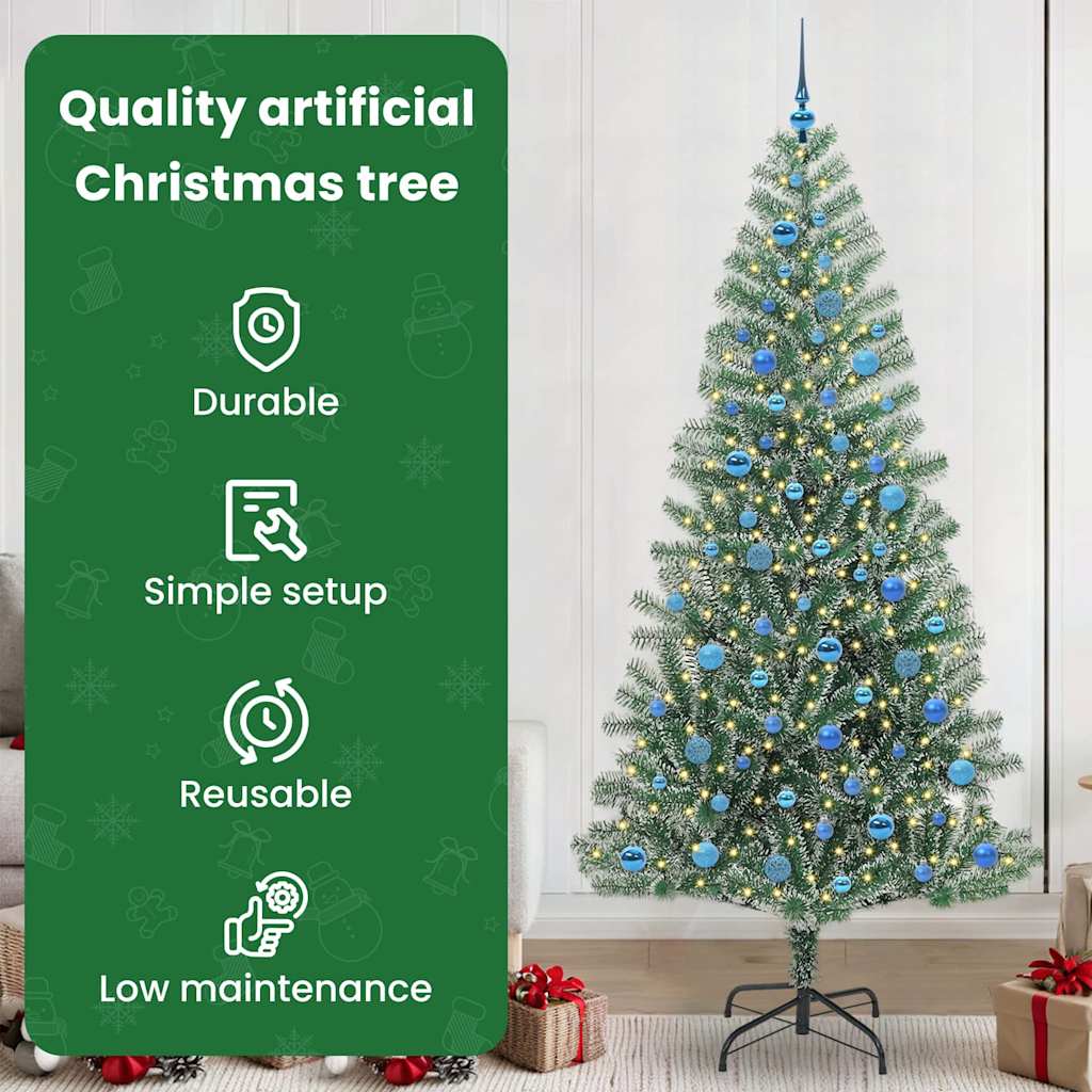 Dirbtinė Kalėdų Eglė HOLLOW STAR, Su Sniegu ir LED Šviesa su 300 LED 240 cm.