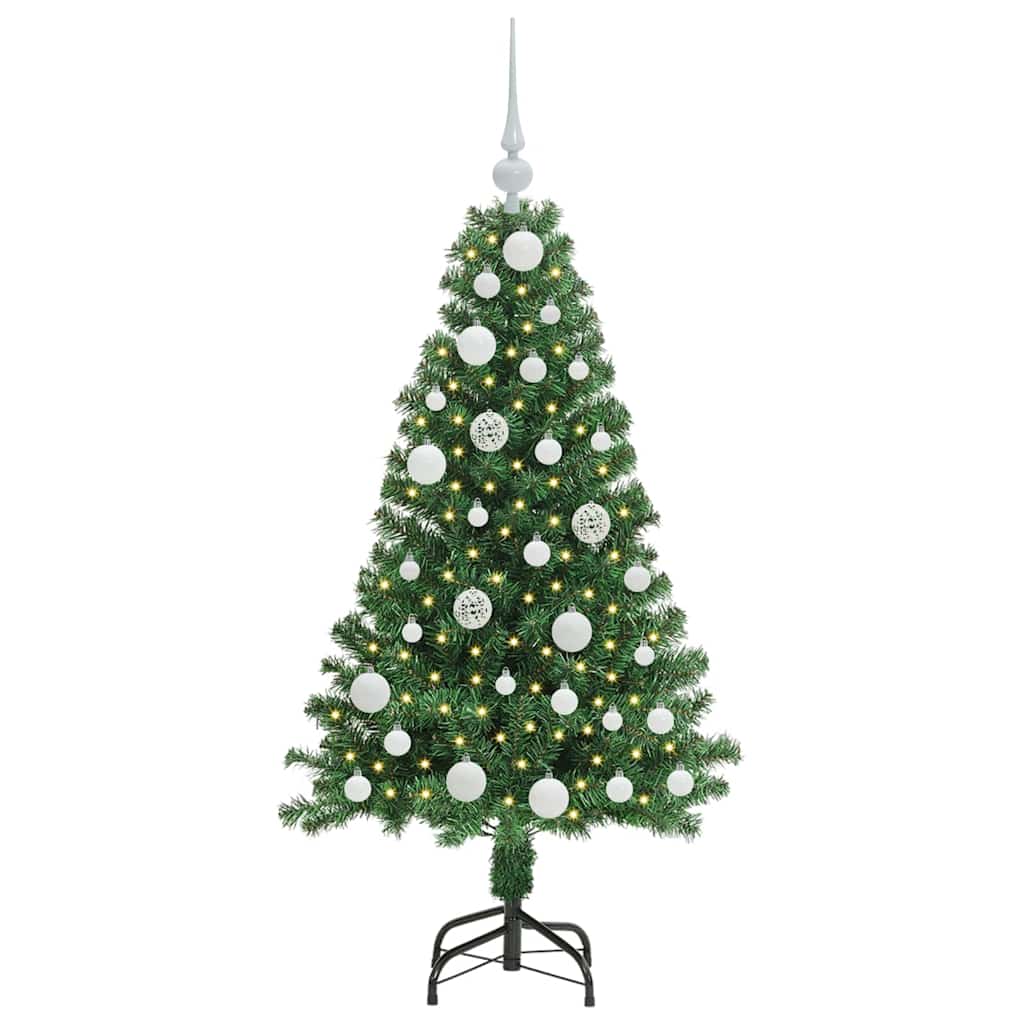 Dirbtinė Kalėdų eglutė Žalia 120 cm PVC ir Plienas ir Plastikas