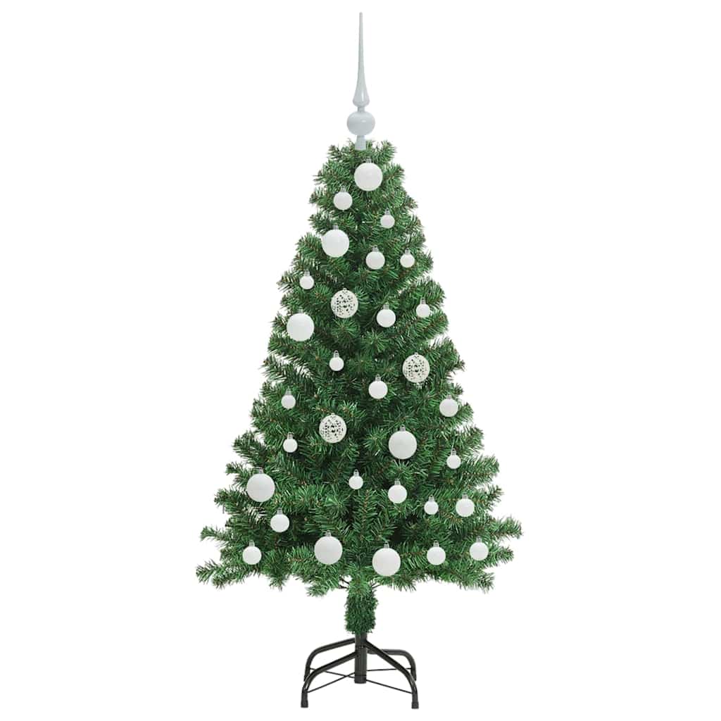 Dirbtinė Kalėdų eglutė Žalia 120 cm PVC ir Plienas ir Plastikas