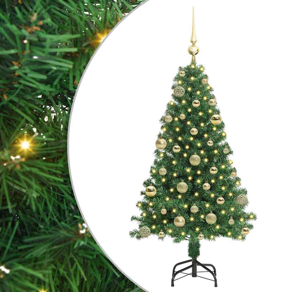 Dirbtinė Kalėdų eglutė Žalia 120 cm PVC ir Plienas ir Plastikas