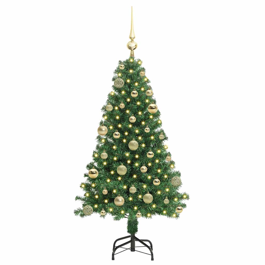 Dirbtinė Kalėdų eglutė Žalia 120 cm PVC ir Plienas ir Plastikas