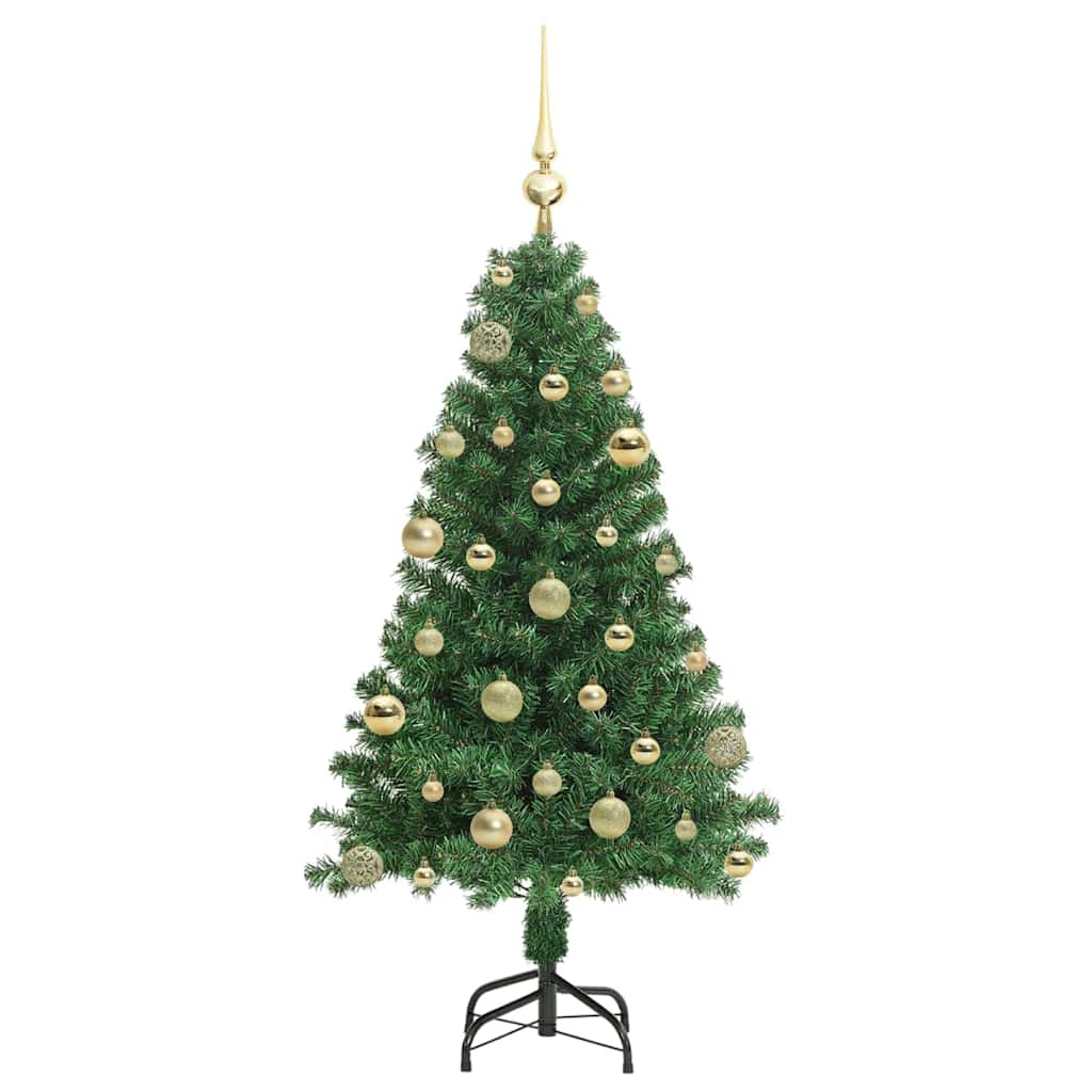 Dirbtinė Kalėdų eglutė Žalia 120 cm PVC ir Plienas ir Plastikas