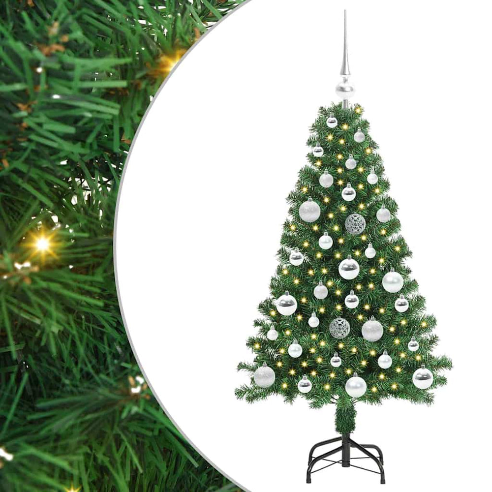 Dirbtinė Kalėdų eglutė Žalia 120 cm PVC ir Plienas ir Plastikas