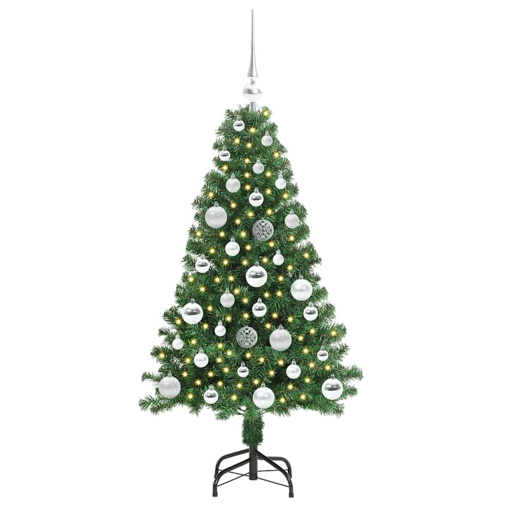 Dirbtinė Kalėdų eglutė Žalia 120 cm PVC ir Plienas ir Plastikas