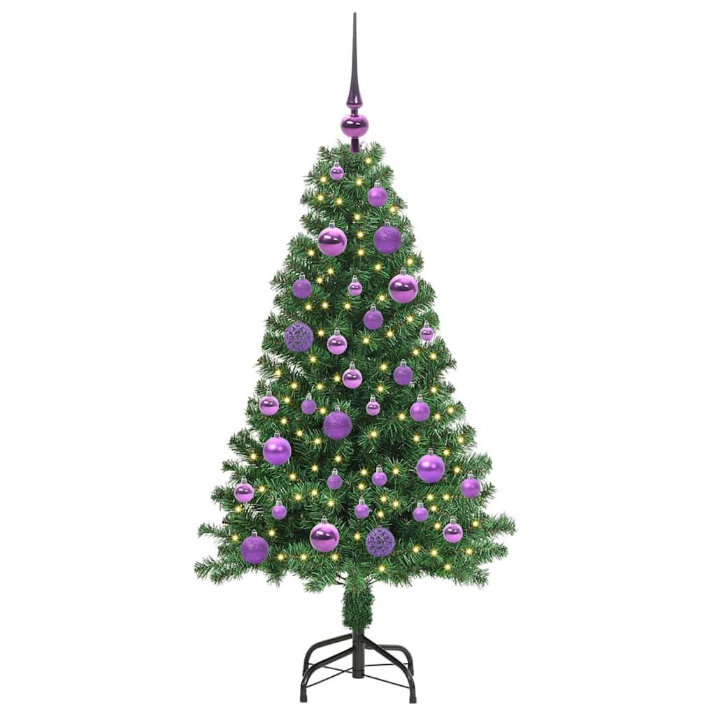 Dirbtinė Kalėdų eglutė Žalia 120 cm PVC ir Plienas ir Plastikas