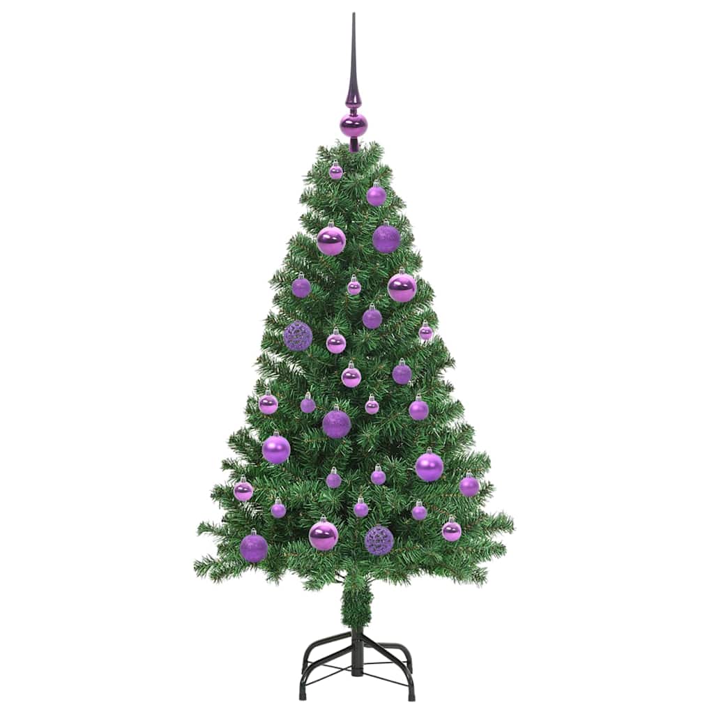 Dirbtinė Kalėdų eglutė Žalia 120 cm PVC ir Plienas ir Plastikas