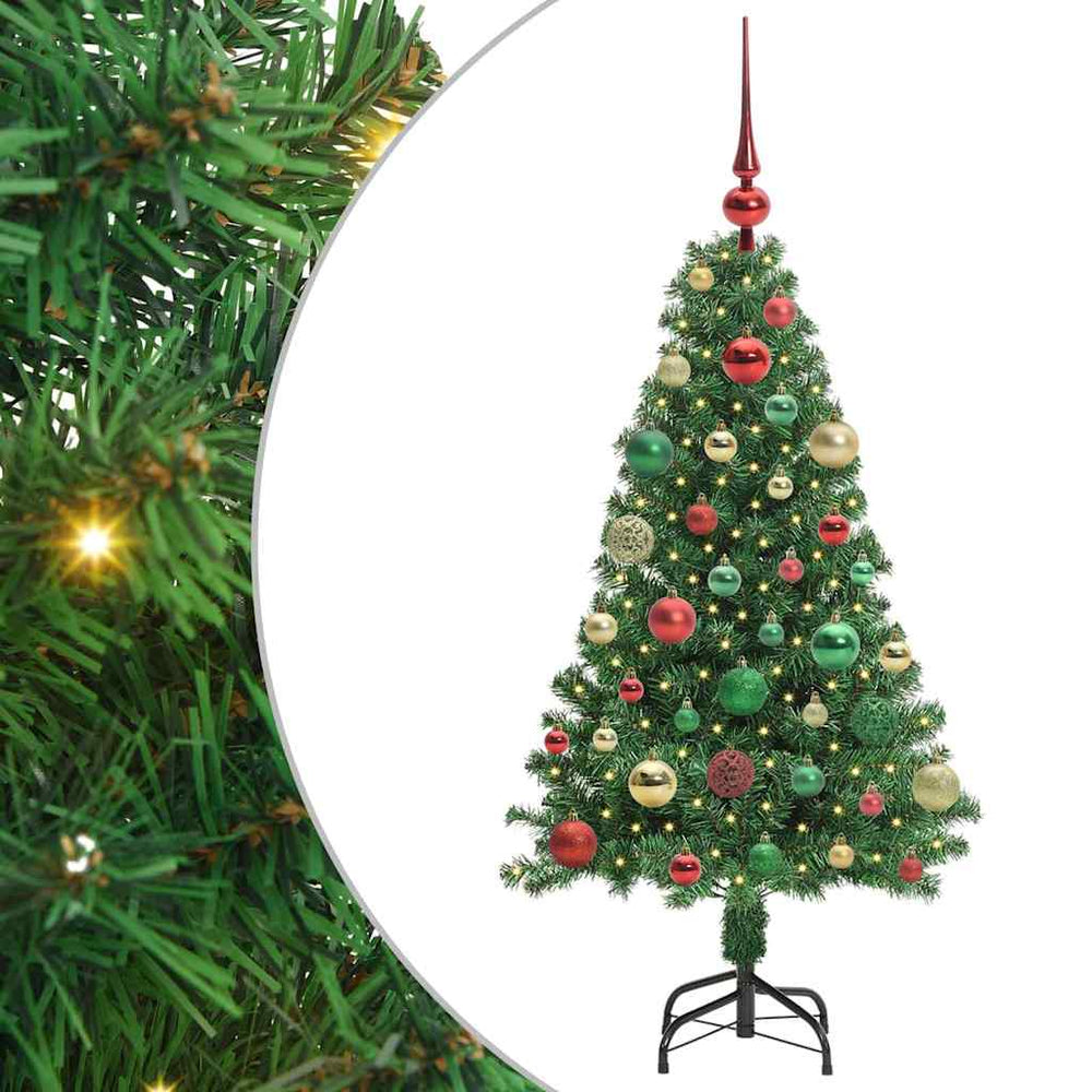 Dirbtinė Kalėdų eglutė Žalia 120 cm PVC ir Plienas ir Plastikas