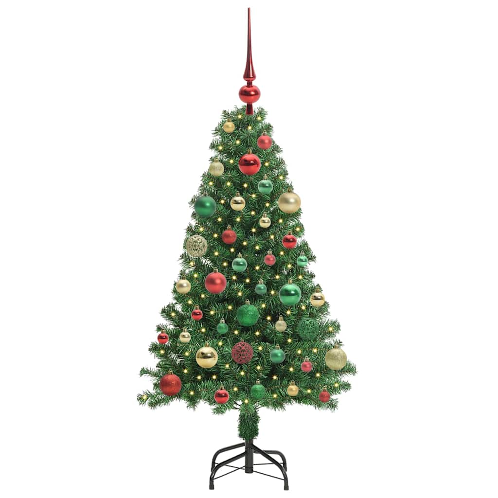 Dirbtinė Kalėdų eglutė Žalia 120 cm PVC ir Plienas ir Plastikas