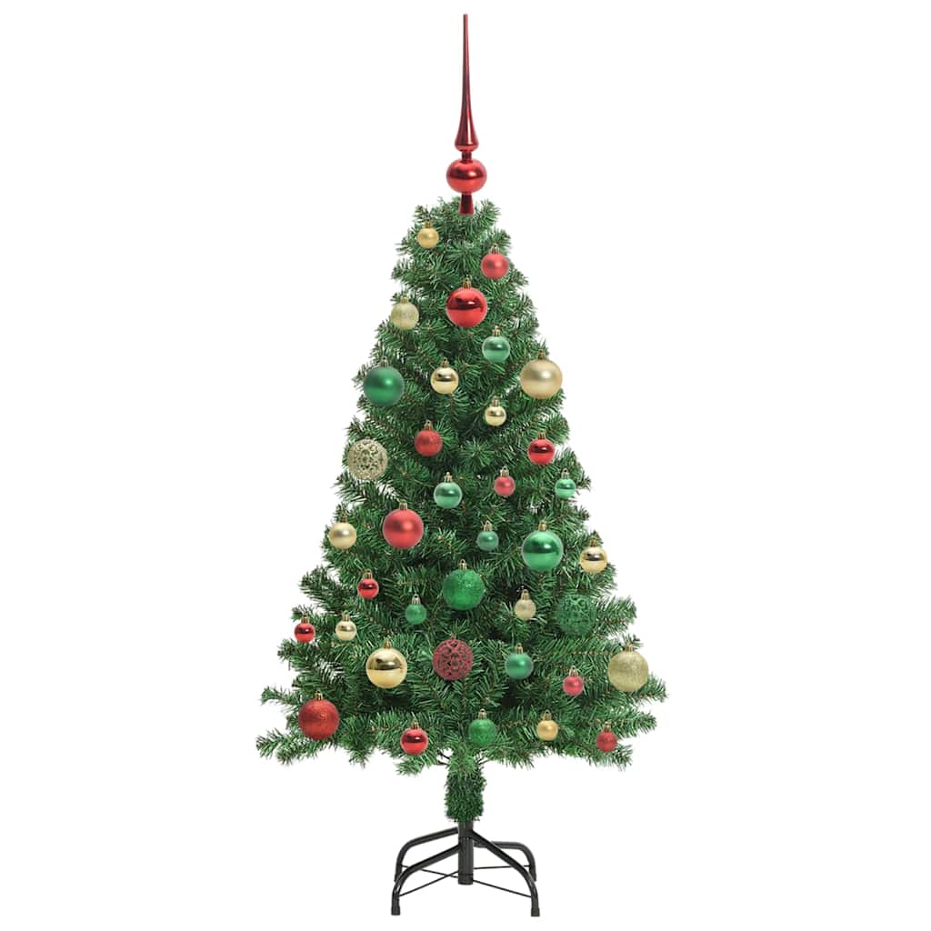 Dirbtinė Kalėdų eglutė Žalia 120 cm PVC ir Plienas ir Plastikas