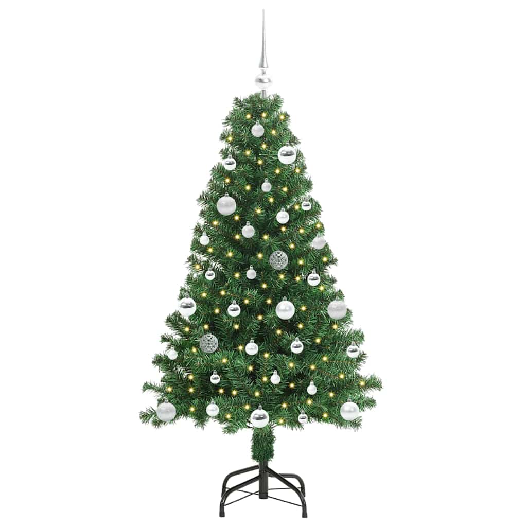 Dirbtinė Kalėdų eglutė Žalia 150 cm PVC ir Plienas ir Plastikas