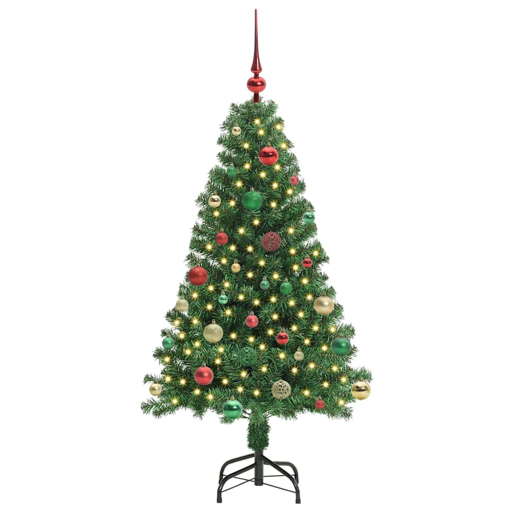 Dirbtinė Kalėdų eglutė Žalia 150 cm PVC ir Plienas ir Plastikas