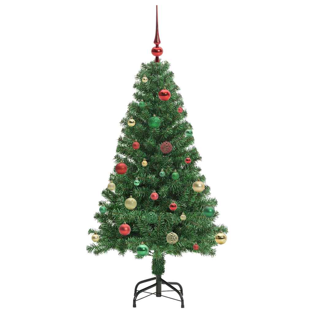 Dirbtinė Kalėdų eglutė Žalia 150 cm PVC ir Plienas ir Plastikas