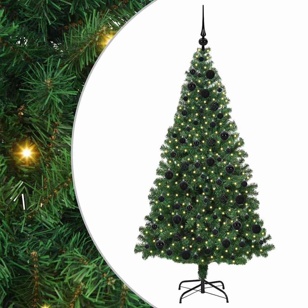 Artificial Christmas Tree Green 180 cm PVC and Steel and Plastic