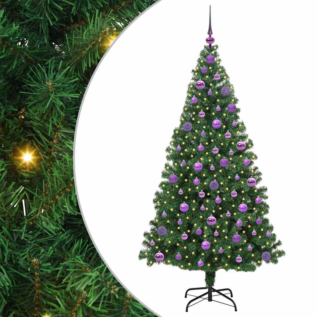 Dirbtinė Kalėdų eglutė Žalia 180 cm PVC ir Plienas ir Plastikas