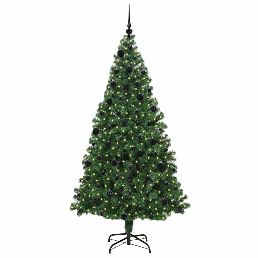 Artificial Christmas Tree Green 210 cm PVC and Steel and Plastic