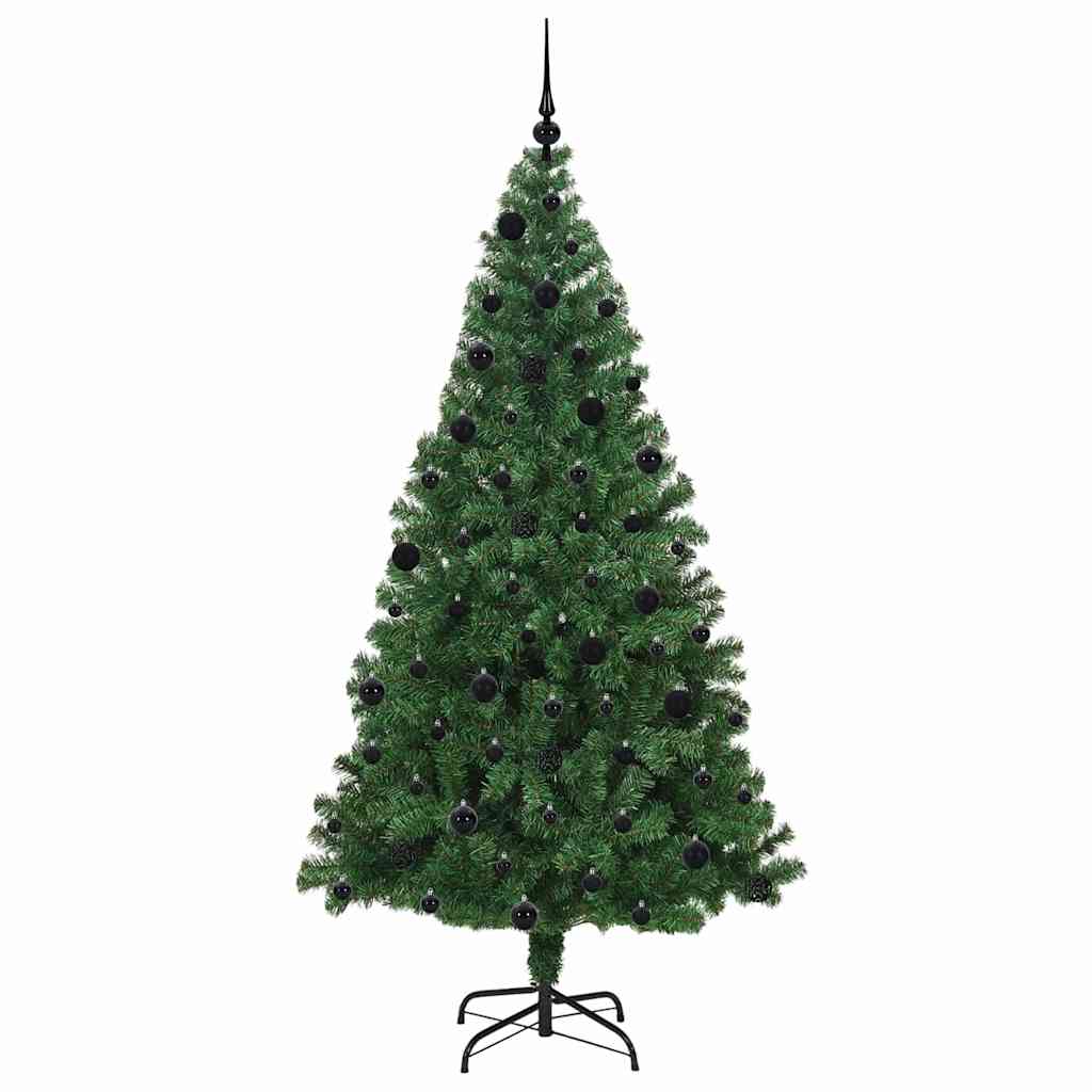 Artificial Christmas Tree Green 210 cm PVC and Steel and Plastic