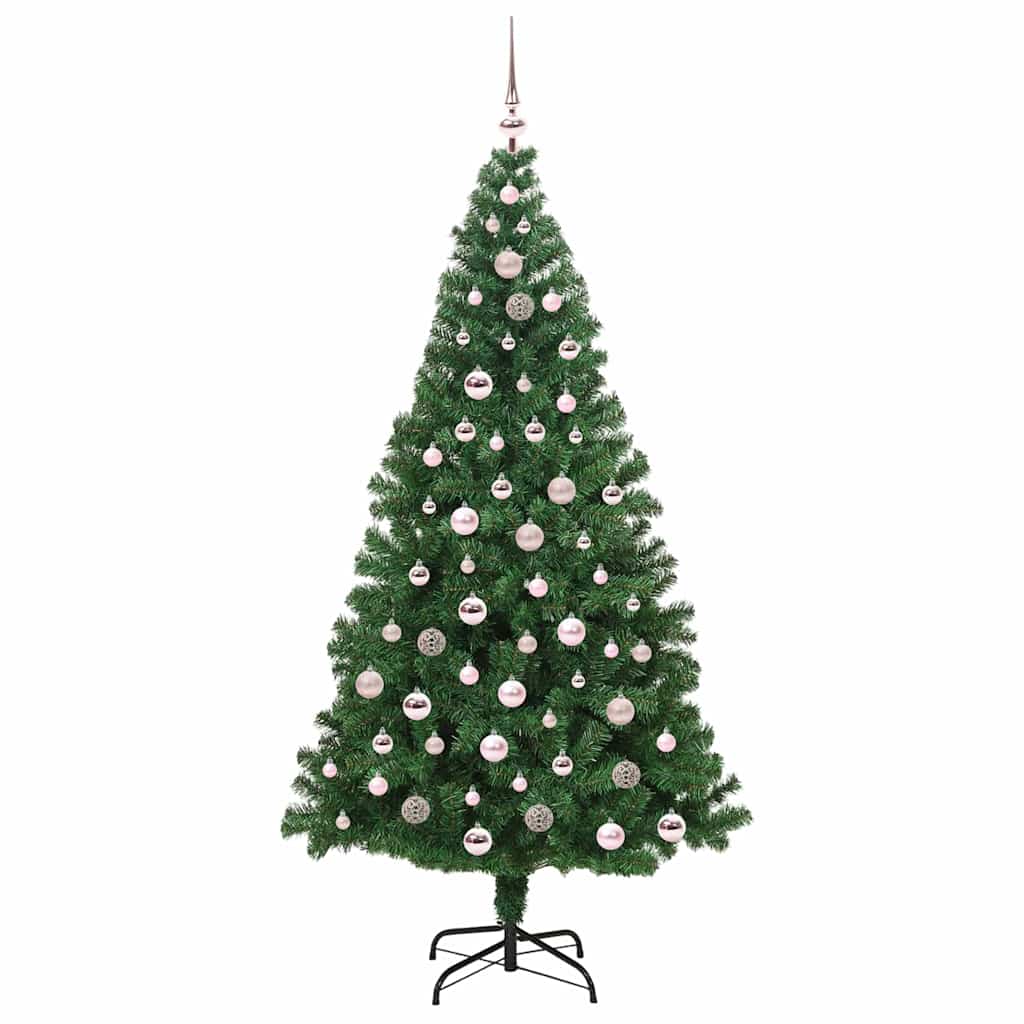Dirbtinė Kalėdų eglutė Žalia 210 cm PVC ir Plienas ir Plastikas