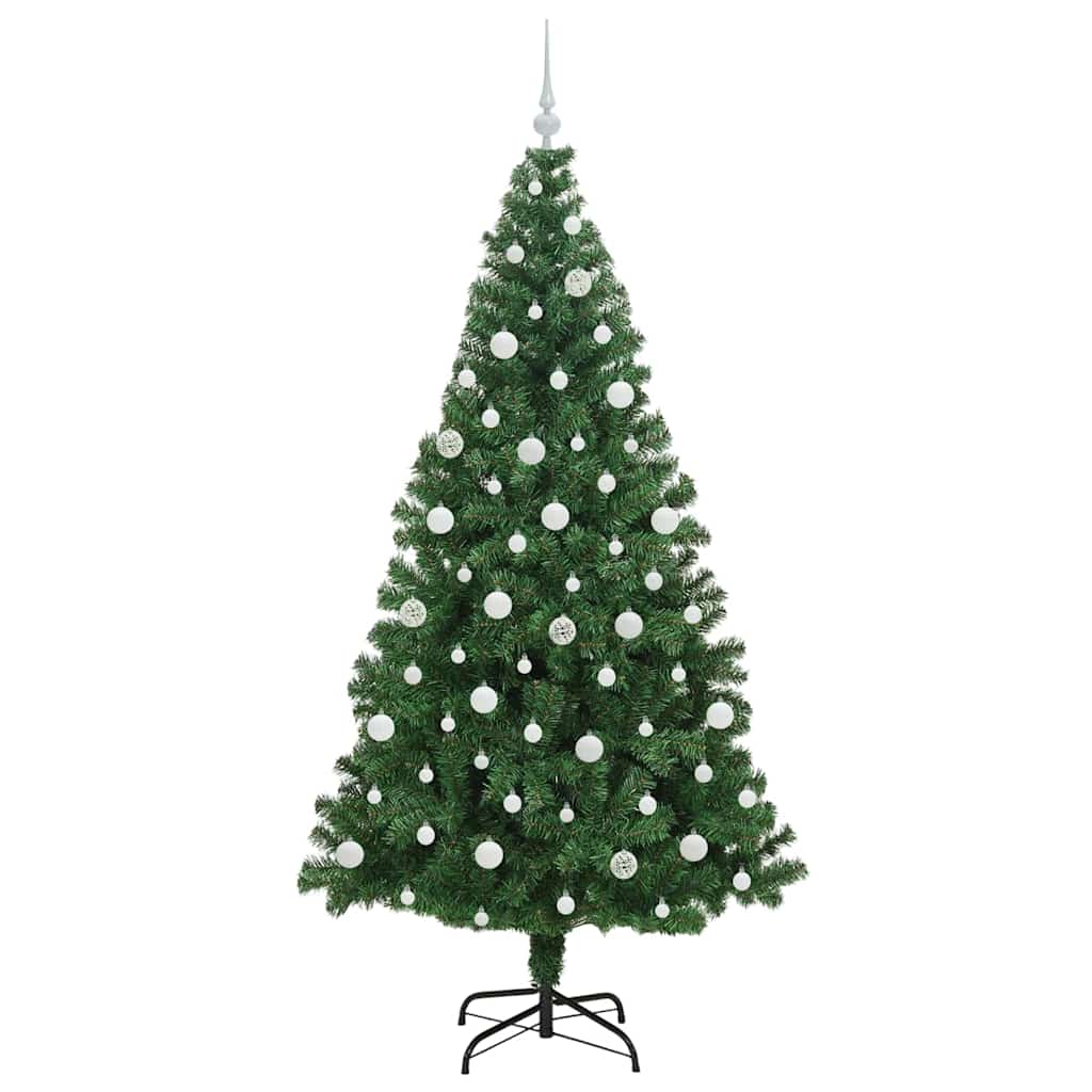 Dirbtinė Kalėdų eglutė Žalia 210 cm PVC ir Plienas ir Plastikas