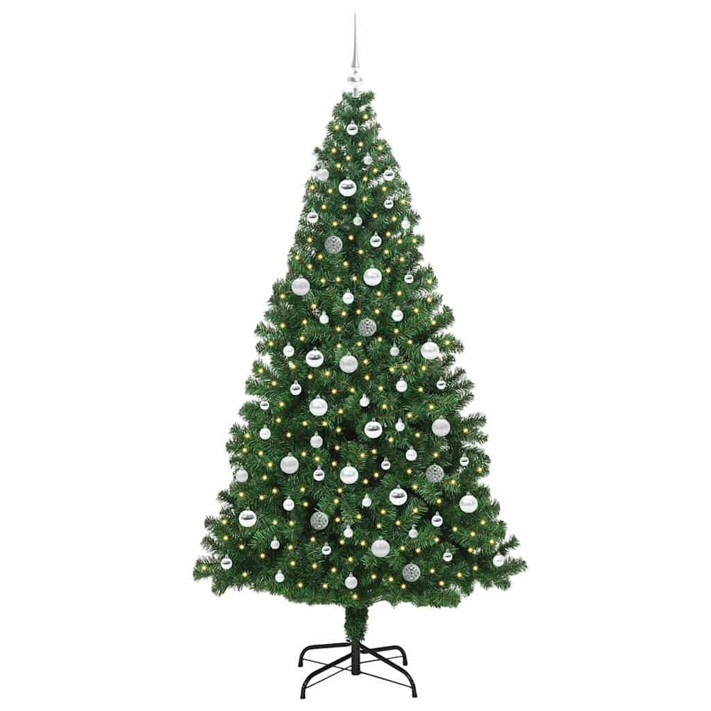 Dirbtinė Kalėdų eglutė Žalia 210 cm PVC ir Plienas ir Plastikas