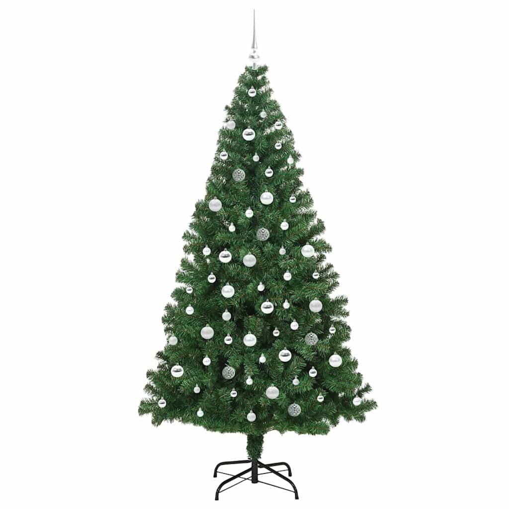 Dirbtinė Kalėdų eglutė Žalia 210 cm PVC ir Plienas ir Plastikas
