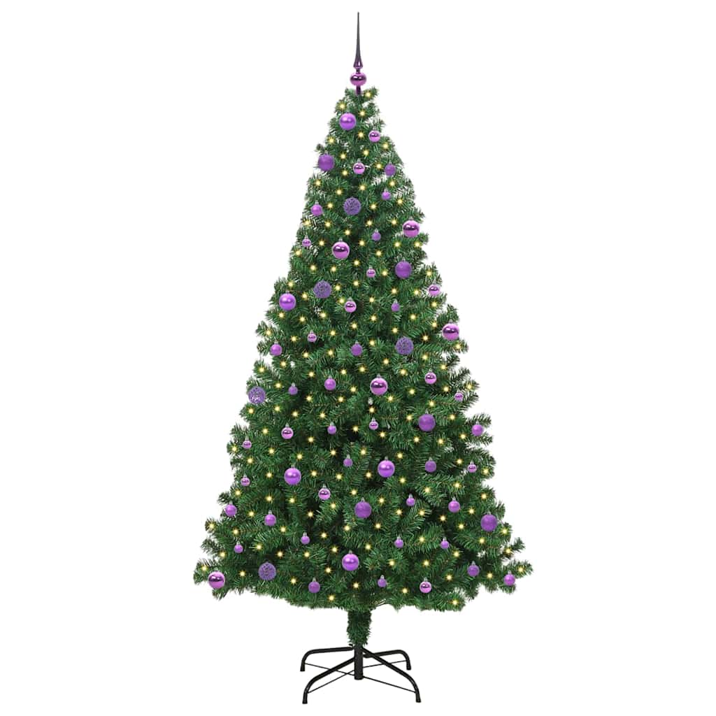 Dirbtinė Kalėdų eglutė Žalia 210 cm PVC ir Plienas ir Plastikas
